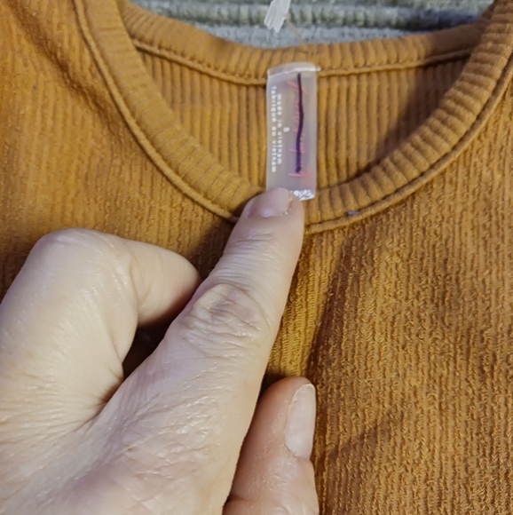 NEW nwot Free People Head Start ribbed structured tank top tan desert sand boned - Picture 4 of 6